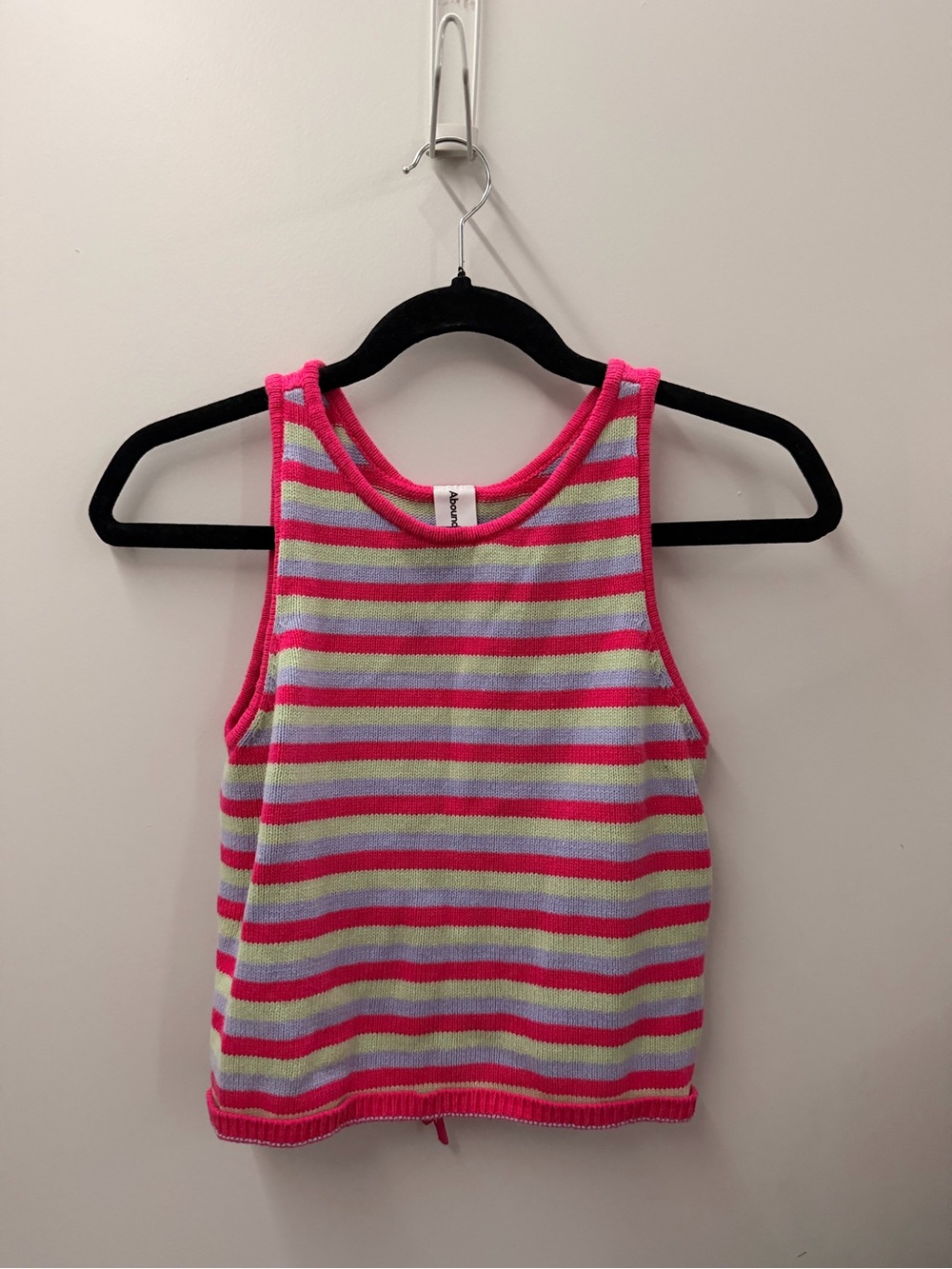 Abound Bright Pink, Light Blue & Lime Striped Tank Top